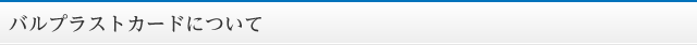 バルプラストカードについて